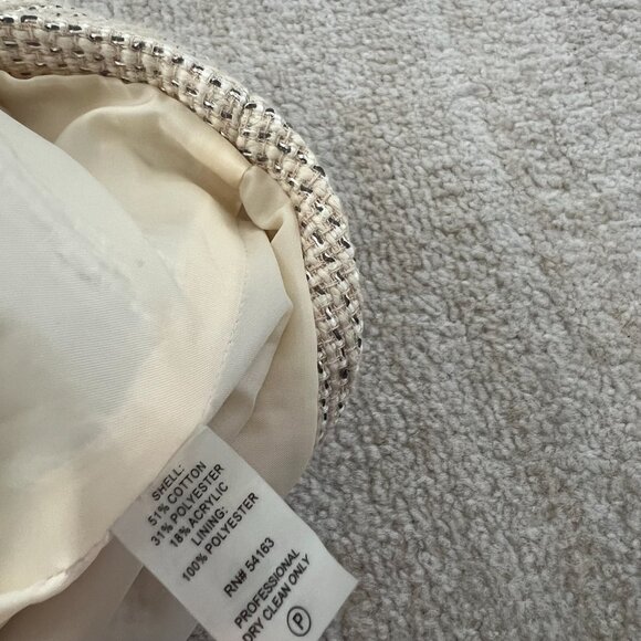 Calvin Klein Cotton Tweed Zip Up Blazer Work Jacket 4P Petite - Picture 10 of 10